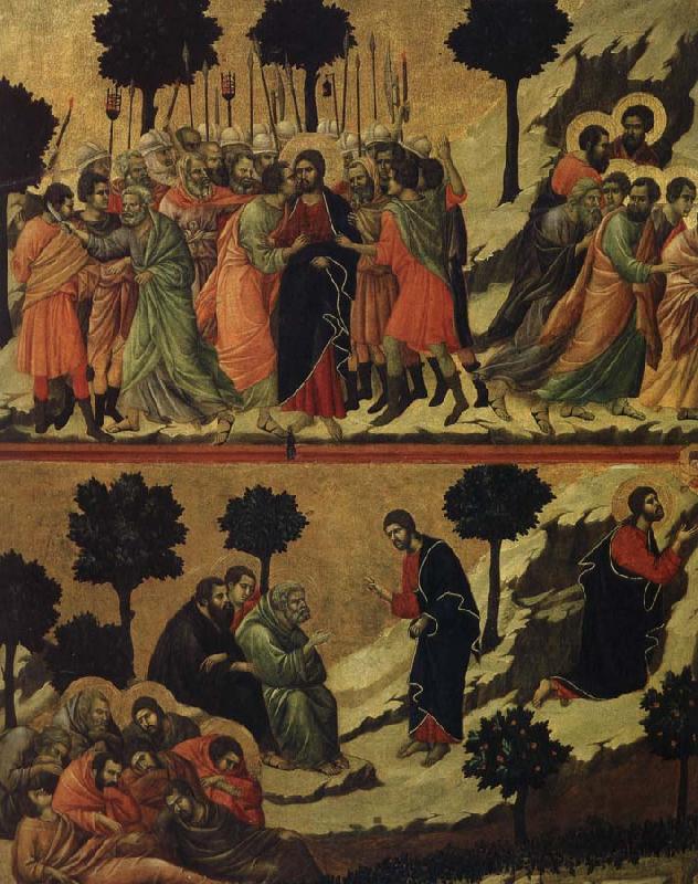 Duccio di Buoninsegna judaskyssen ocb bon pa oljeberget oil painting picture